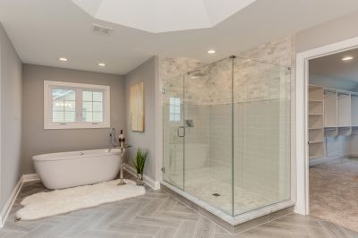 Minimalist Shower with Frameless Glass